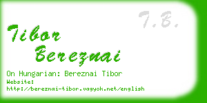 tibor bereznai business card